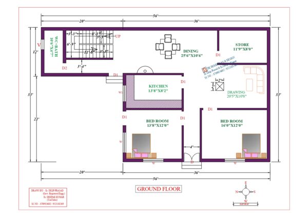 56X33 Affordable House Design