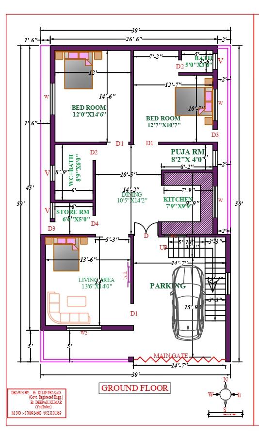 30X50 Affordable House Design