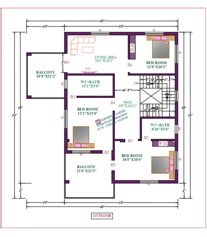40X44 Affordable House Design - Image 2