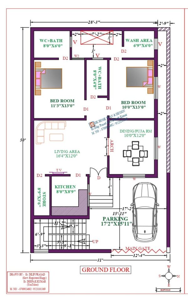 18X34 Affordable House Design