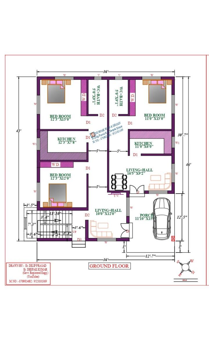 43X46 Affordable House Design