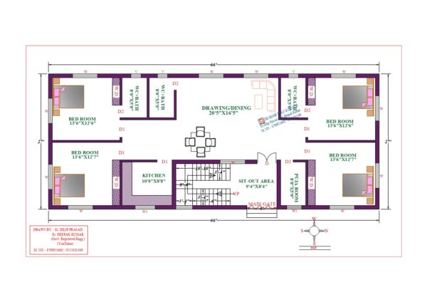 66X27 Affordable House Design