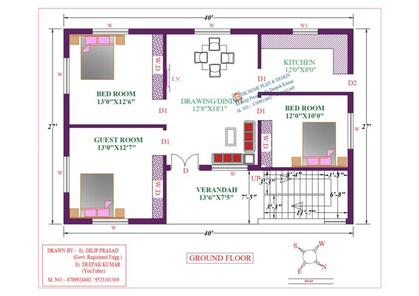 40X27 Affordable House Design