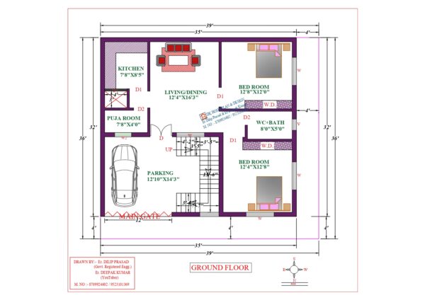 35X32 Affordable House Design