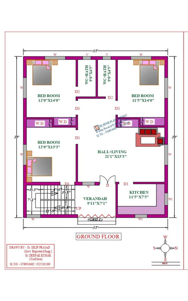 39X39 Affordable House Design