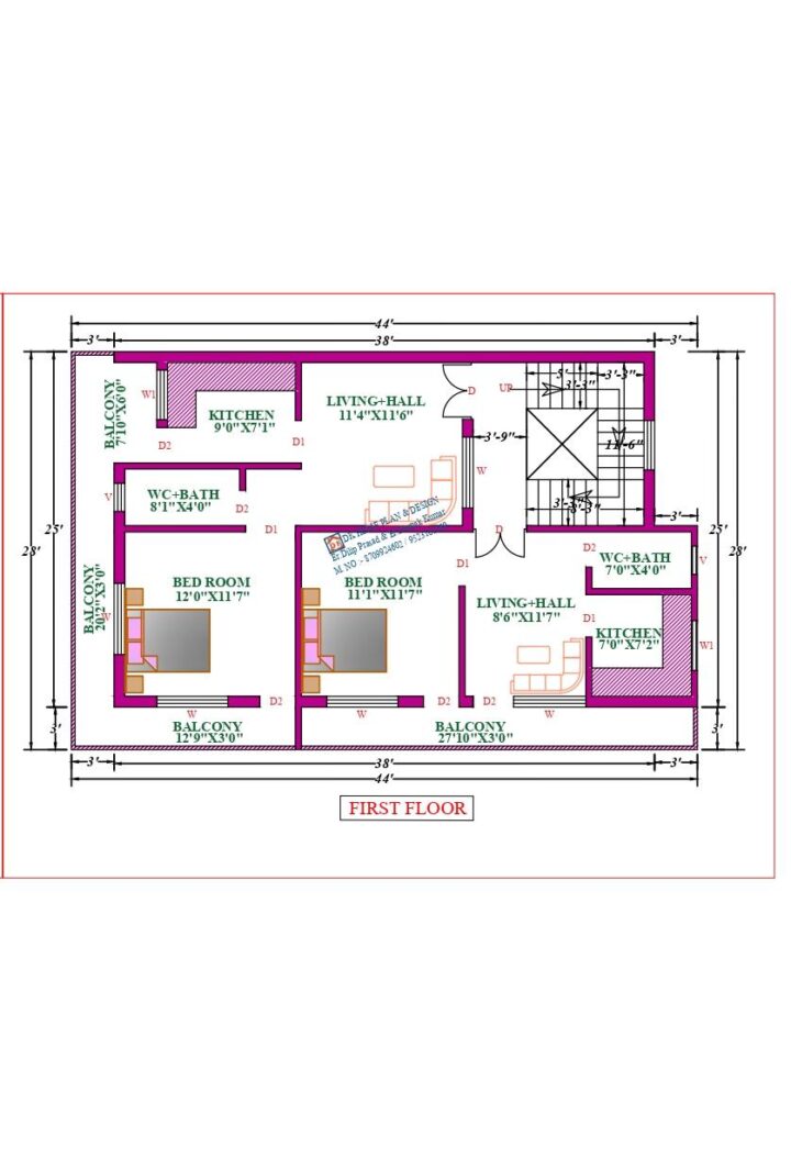 44X28 Affordable House Design - Image 2