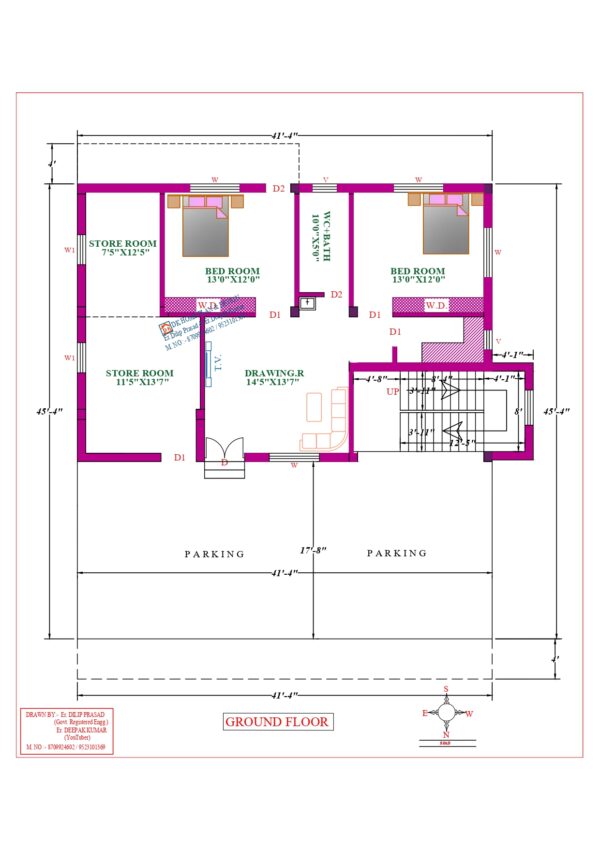 42X46 Affordable House Design