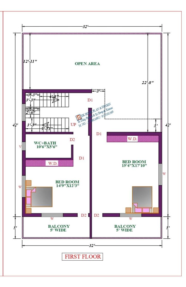 32X42 Affordable House Design - Image 2