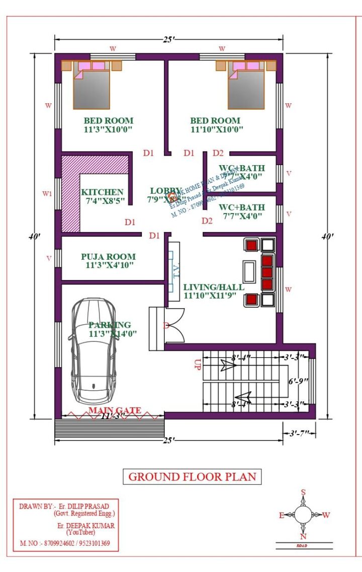 25X40 Affordable House Design