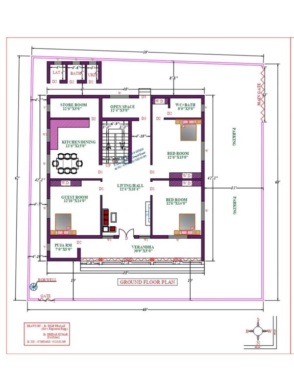 40X43 Affordable House Design