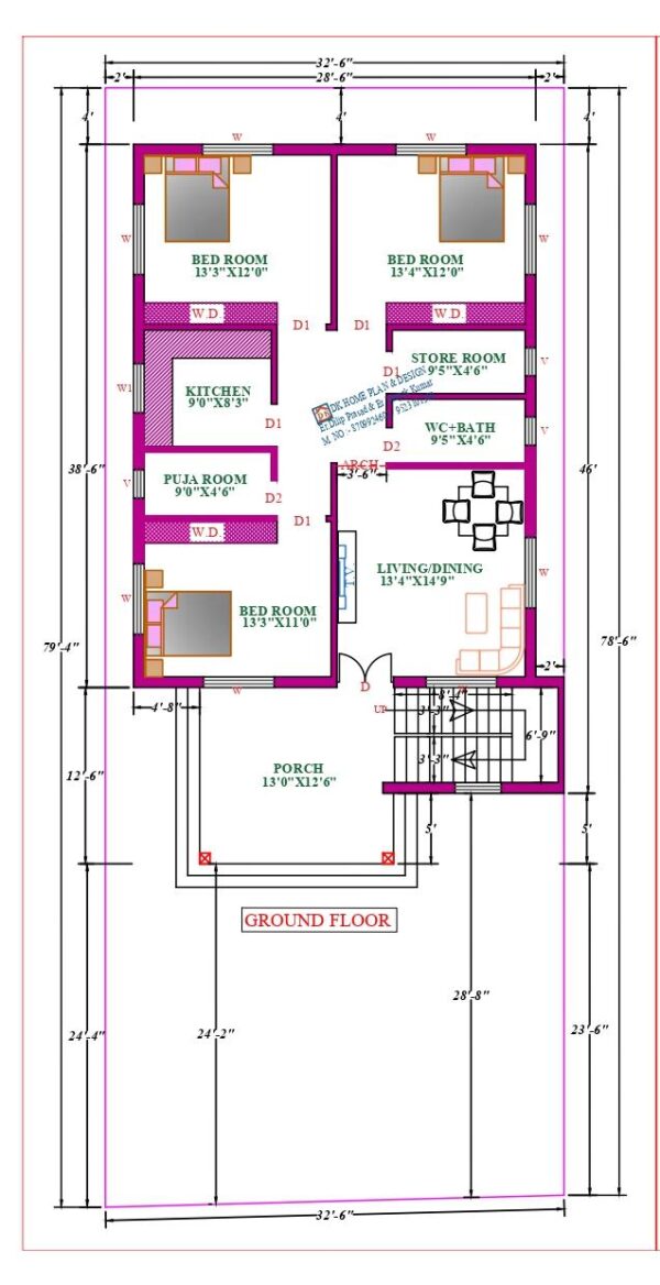 29X46 Affordable House Design