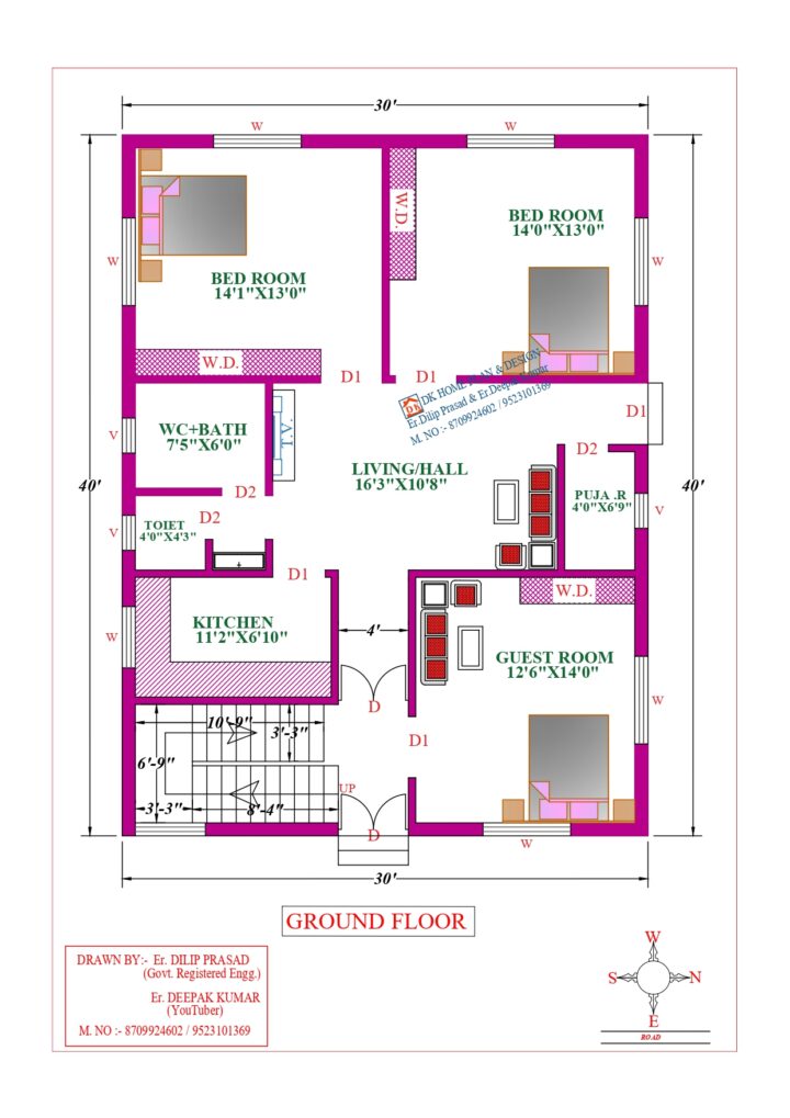 30X40 Affordable House Design