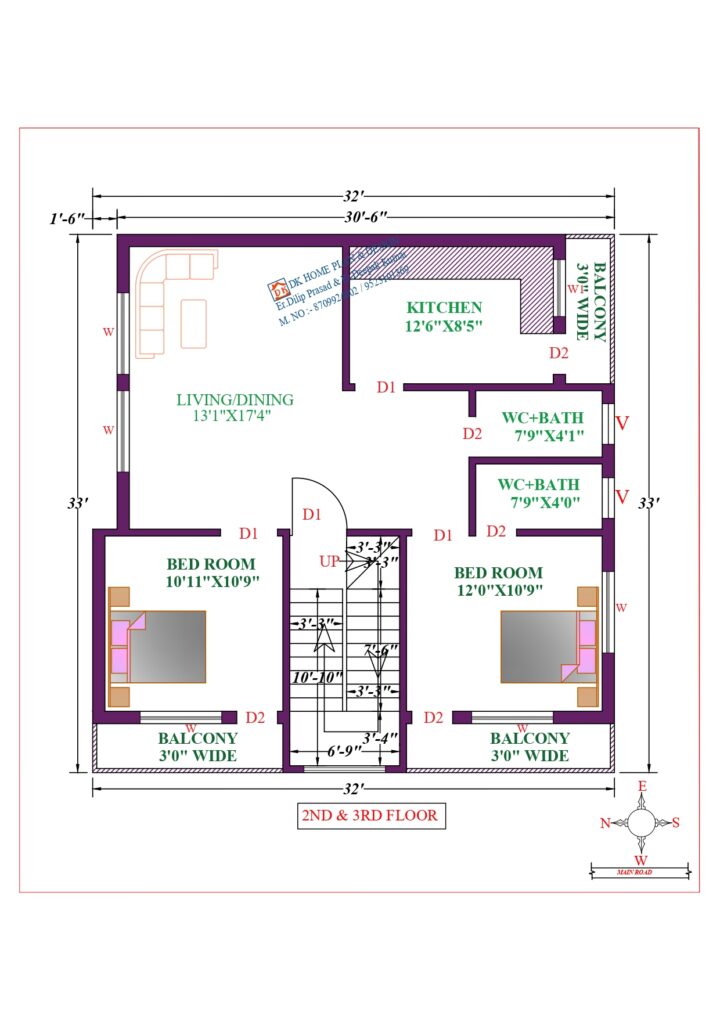33X33 Affordable House Design - Image 3